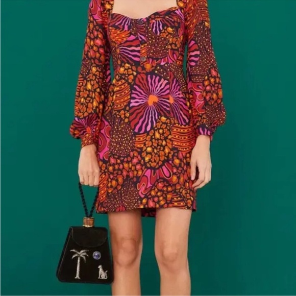 NWT Farm Rio Leopard Hearts Mini Dress - Size XS - Picture 2 of 8